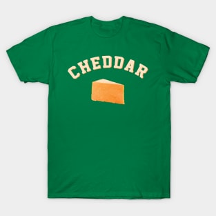 Cheddar funny college team cheese block logo T-Shirt